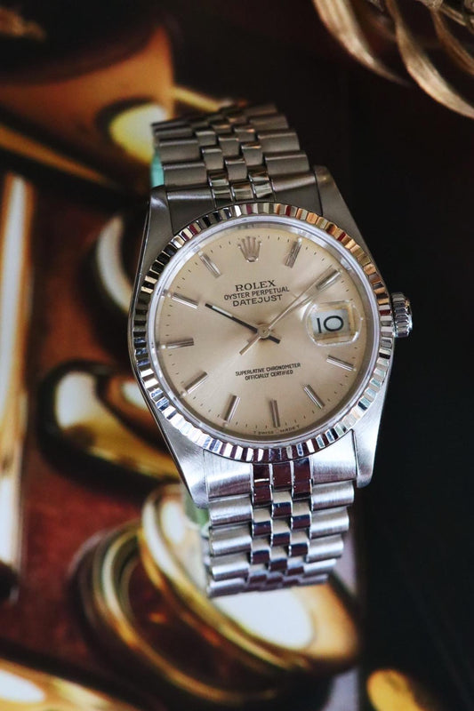 Rolex Datejust 16234 de 1987 – 36 mm – Cadran silver patiné crème