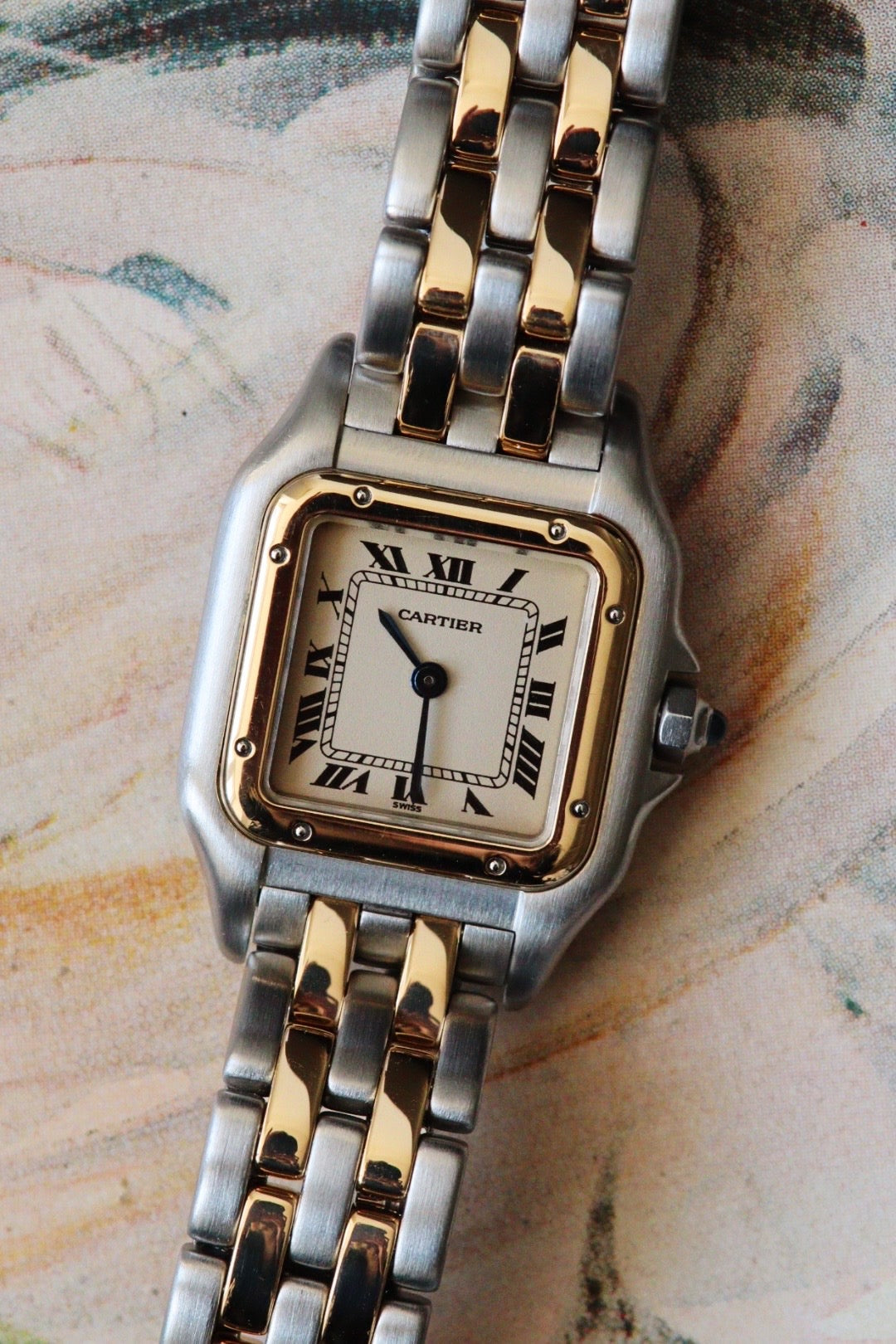 Cartier panthere discount 3 row watch